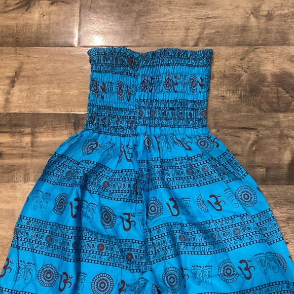 100% cotton Imported India Boho Harem leg pants/ jumpsuit - Picture 2 of 5